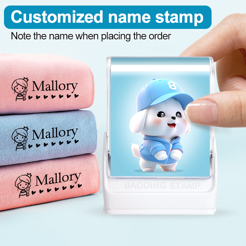 Label Maker - Gepersonaliseerde babykleding stempel, aangepaste cartoon naam