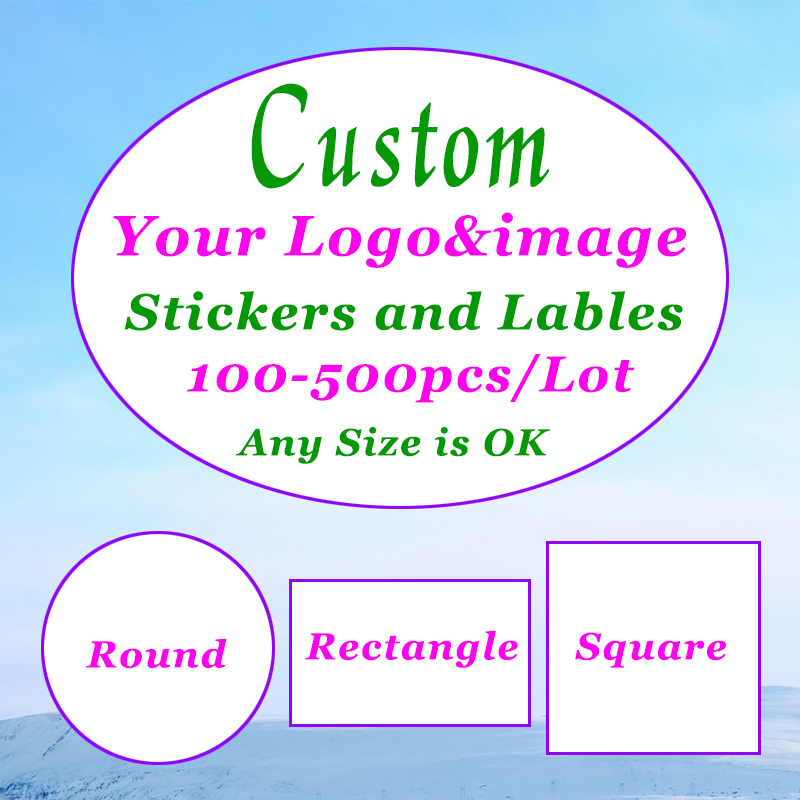 Label Maker - 500-100 stuks aangepaste stickers aangepaste logo-labels