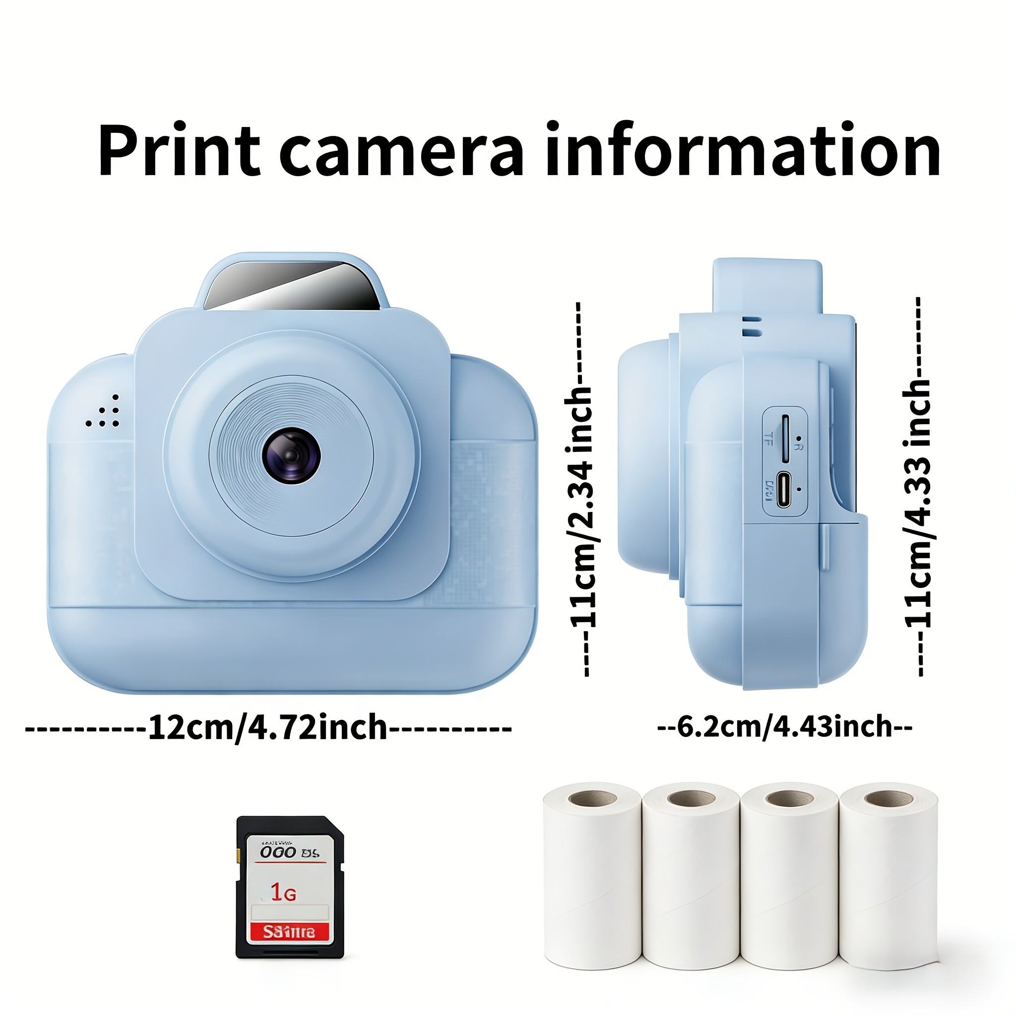 Draagbare fotoprinter (blauw)  - Photo Printer recensie en prijs